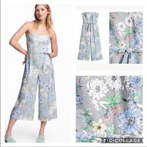 Floral pant romper/ jumpsuit